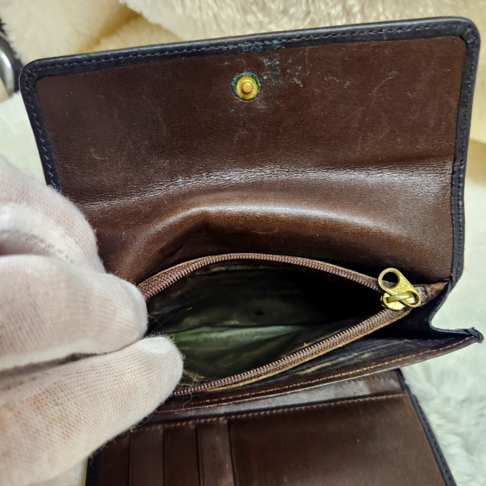 Vtg Black Coach Billfold - Picture 11 of 15